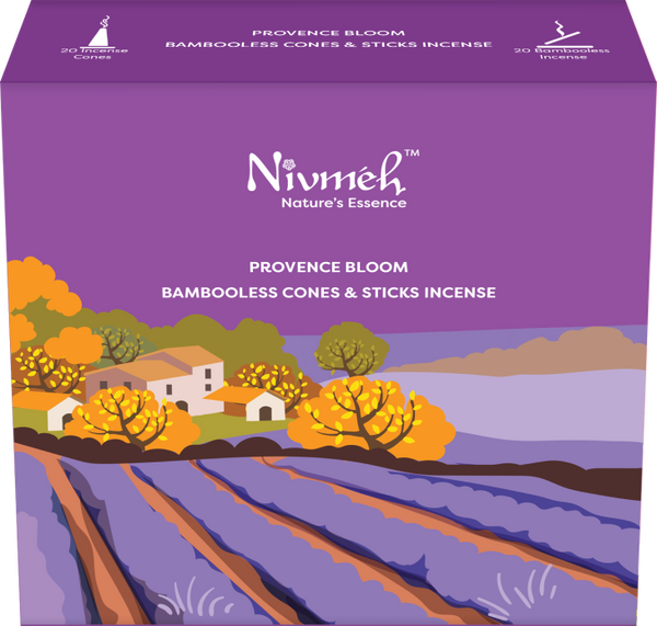 Provence Bloom 20 Dhoop Sticks & 20 Dhoop Cones Combo box