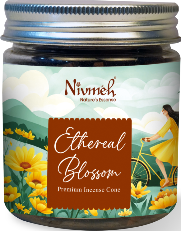 Ethereal Blossom Incense Cone 40 pcs jar