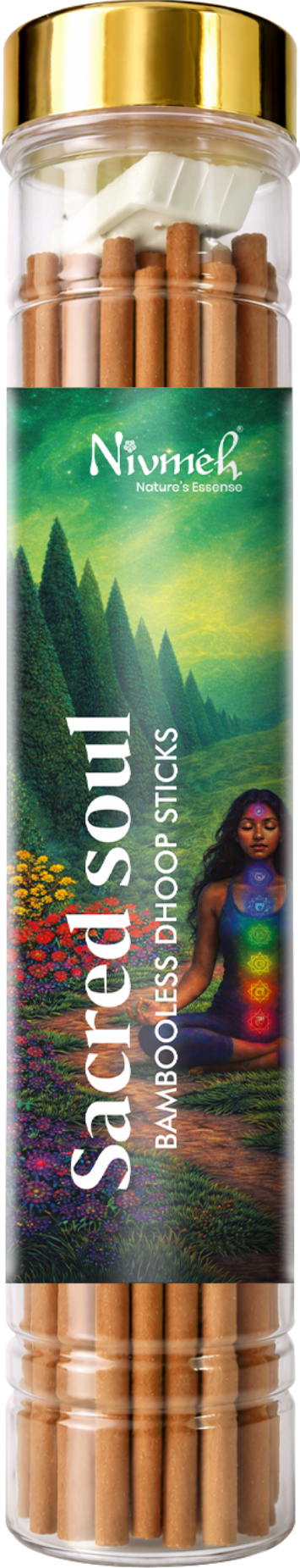 Sacred Soul Bambooless  Incense Sticks 100 Gram Jar packing dhoop sticks